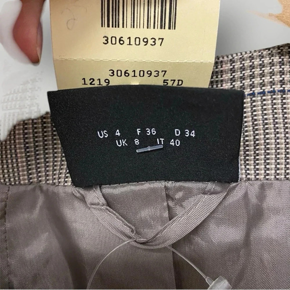 AKRIS Genoveva 100% Wool Blazer Jacket Plaid Sz 4 - Picture 4 of 14